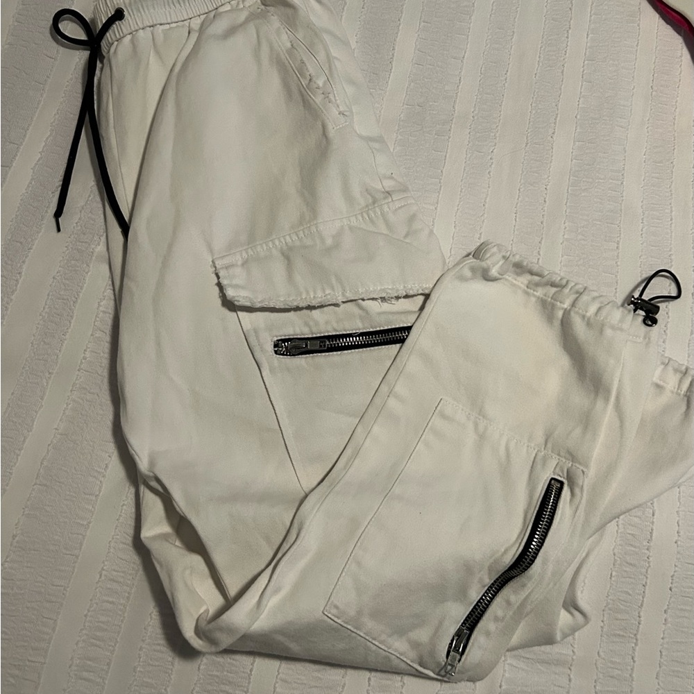 White CARMAR cargo pants
